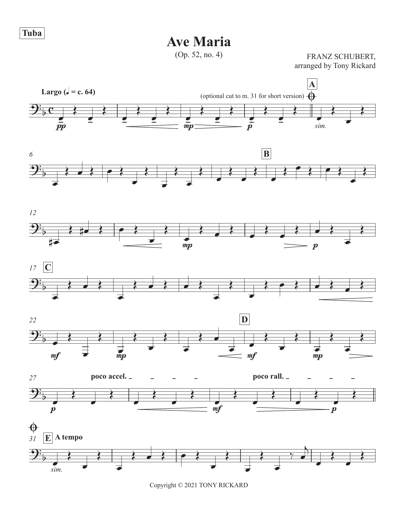 Ave Maria – Tuba Ave Maria – Tuba
