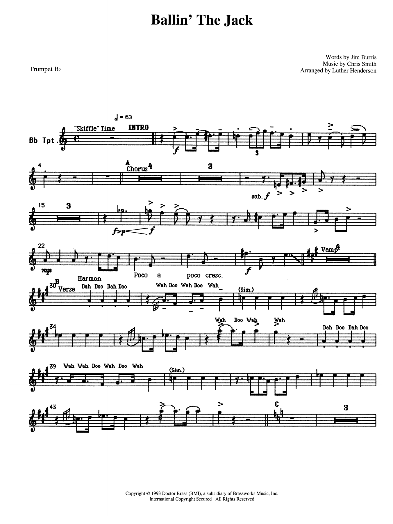Ballin’ the Jack – Bb Trumpet Ballin’ the Jack – Bb Trumpet