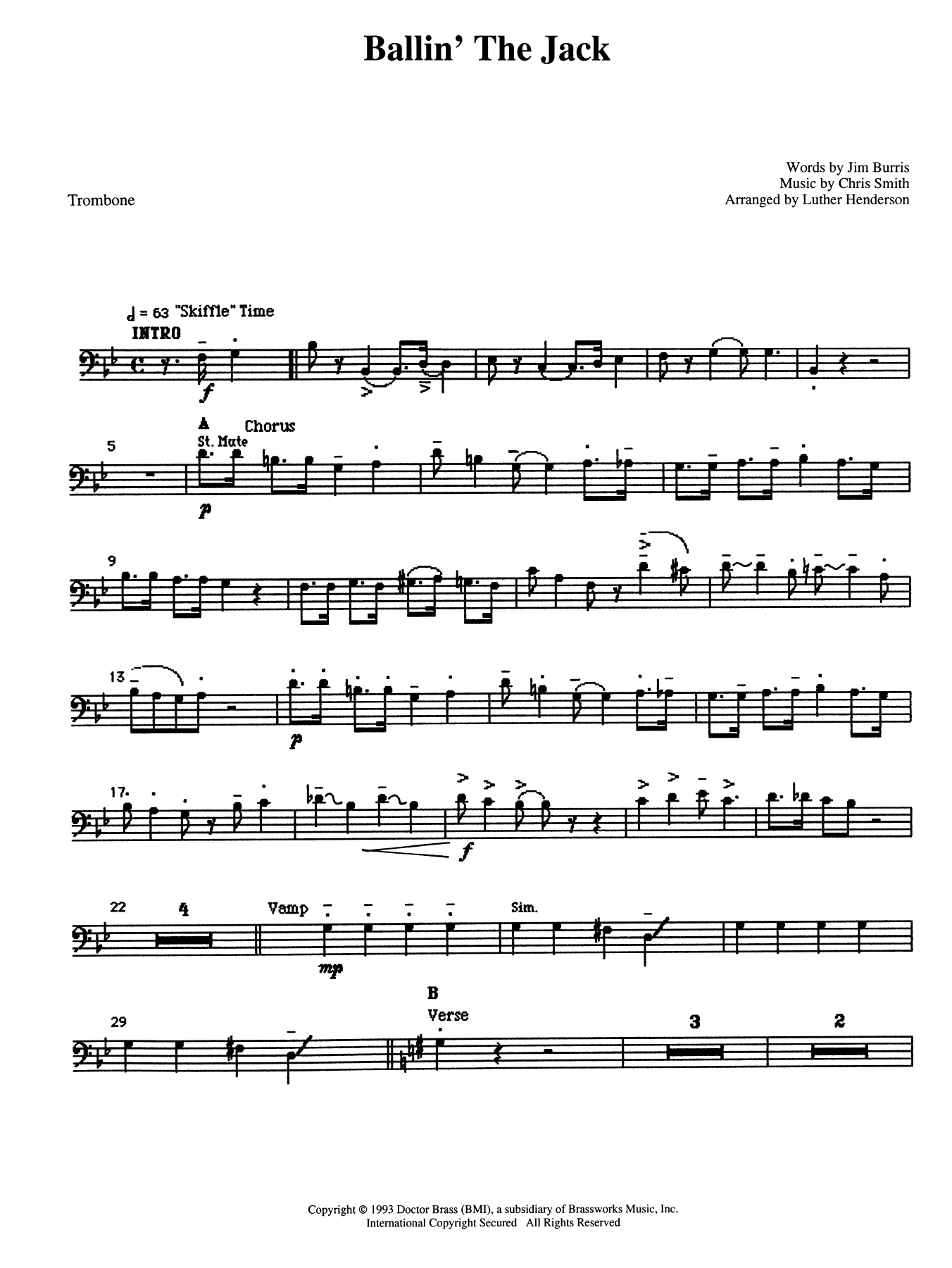 Ballin’ the Jack – Trombone Ballin’ the Jack – Trombone