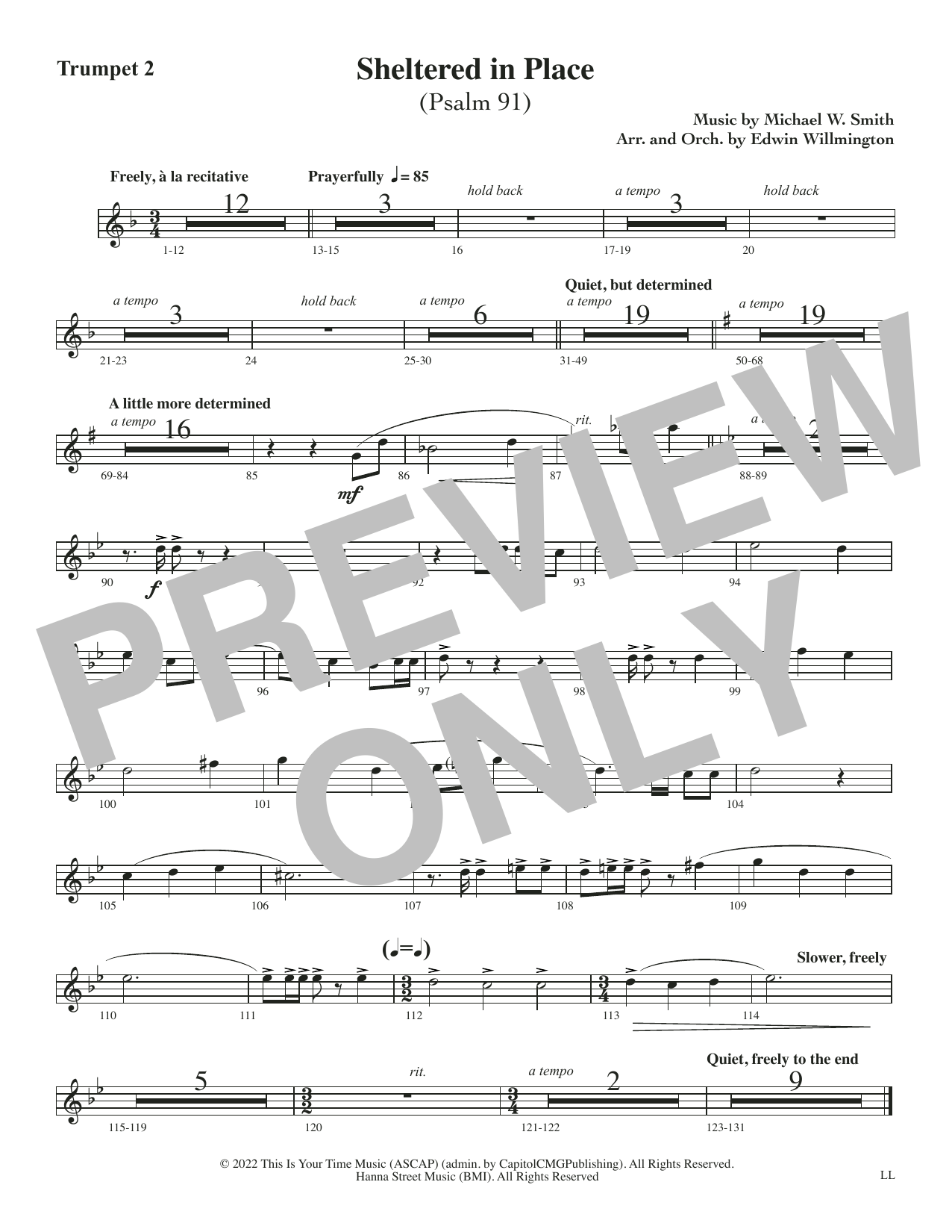 Sheltered In Place (arr. Edwin M. Willmington) – Bb Trumpet 1 Sheltered In Place (arr. Edwin M. Willmington) – Bb Trumpet 1
