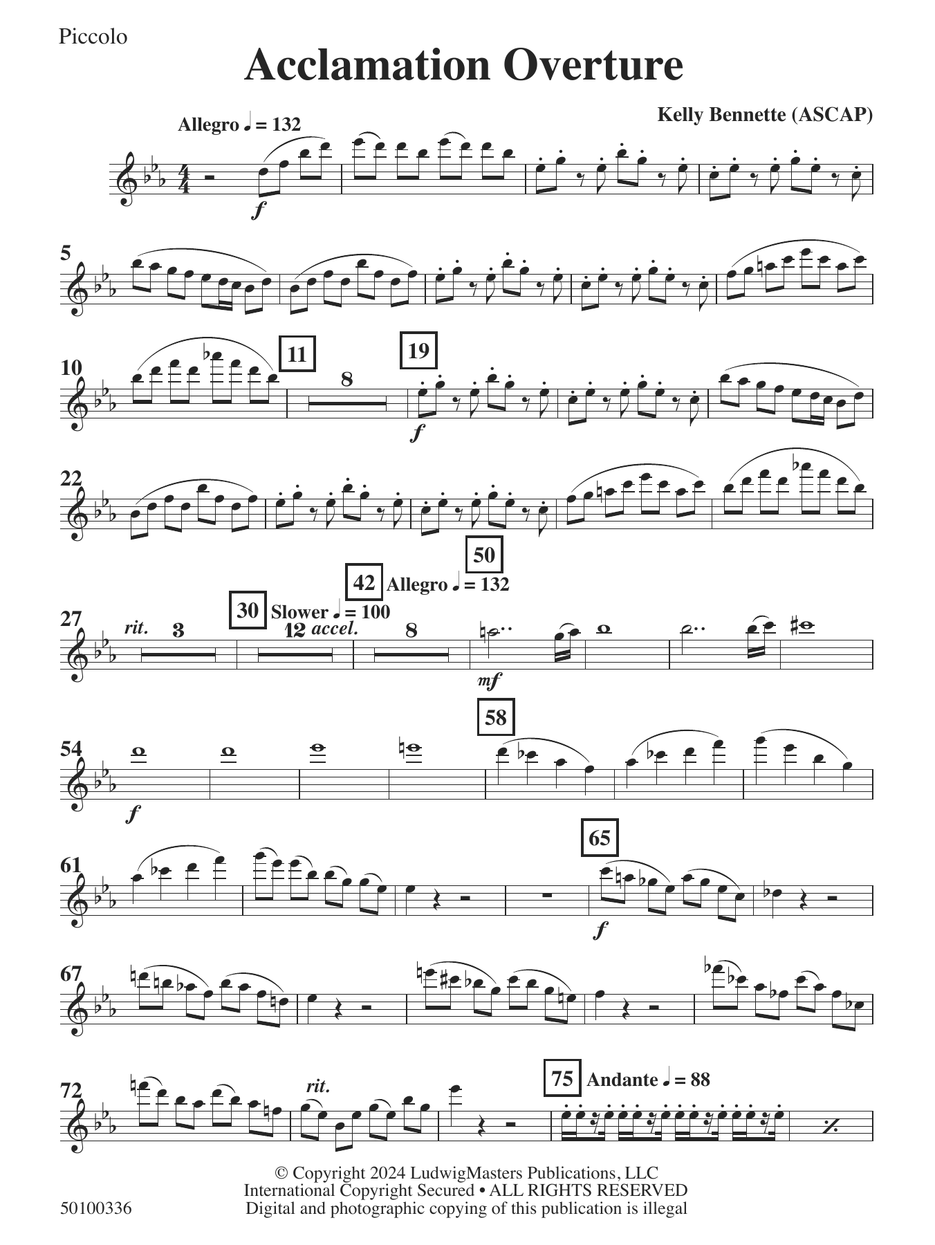 Acclamation Overture – Piccolo Acclamation Overture – Piccolo