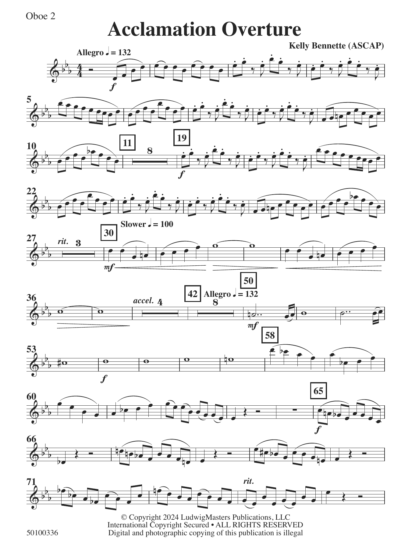 Acclamation Overture – Oboe 2 Acclamation Overture – Oboe 2