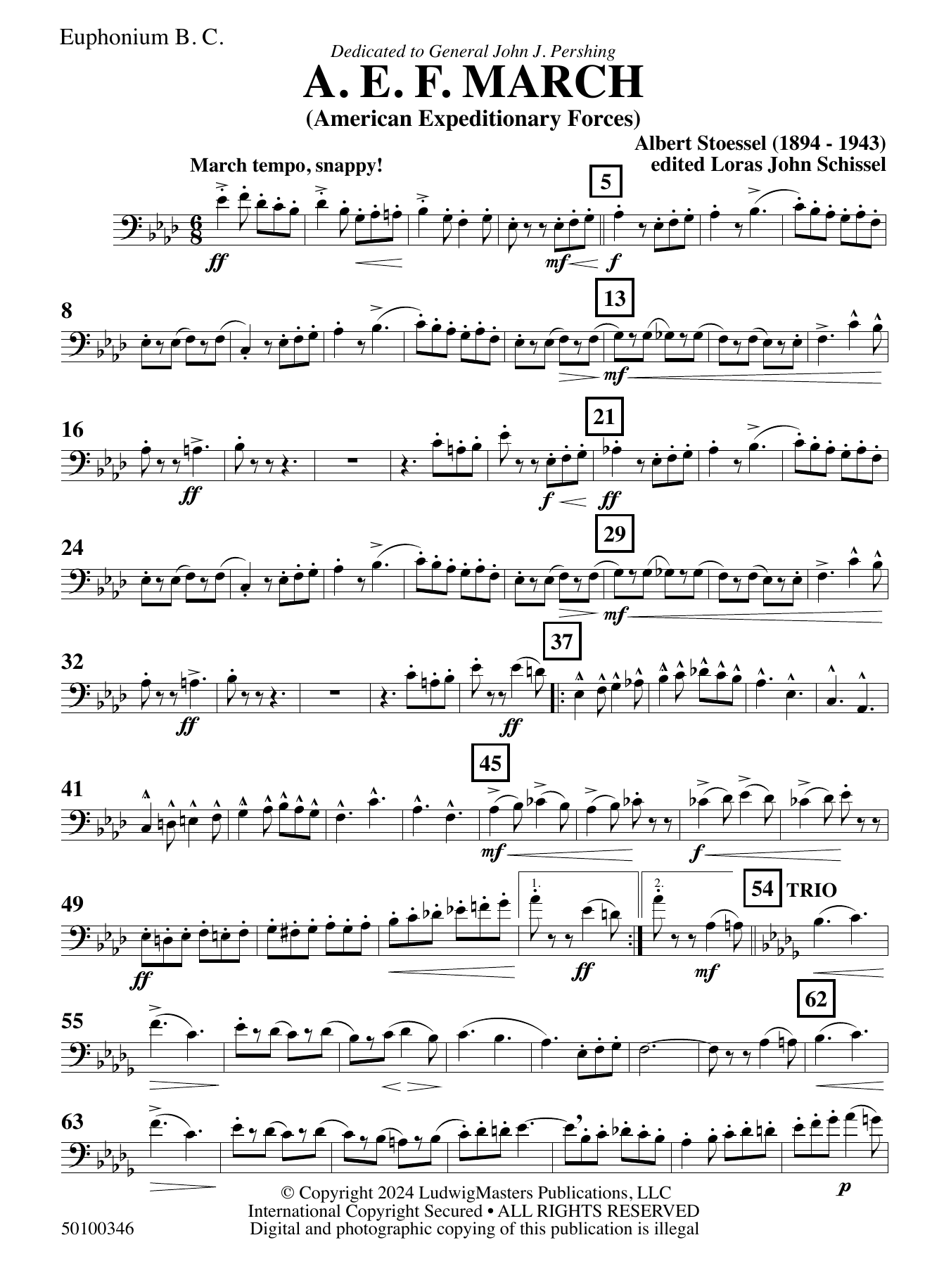 AEF March (arr. Loras John Schissel) – Euphonium AEF March (arr. Loras John Schissel) – Euphonium