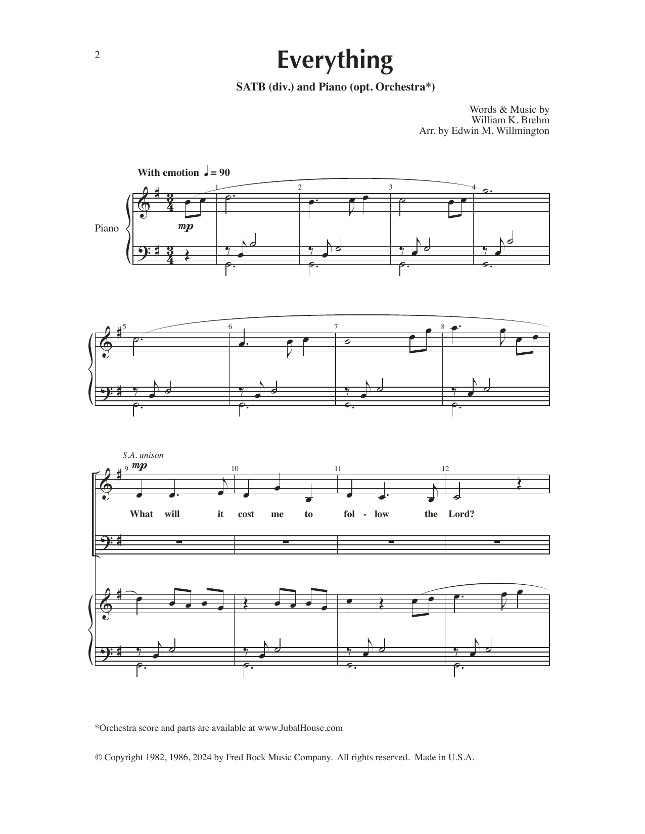 Everything! (arr. Edwin M. Willmington) Everything! (arr. Edwin M. Willmington)