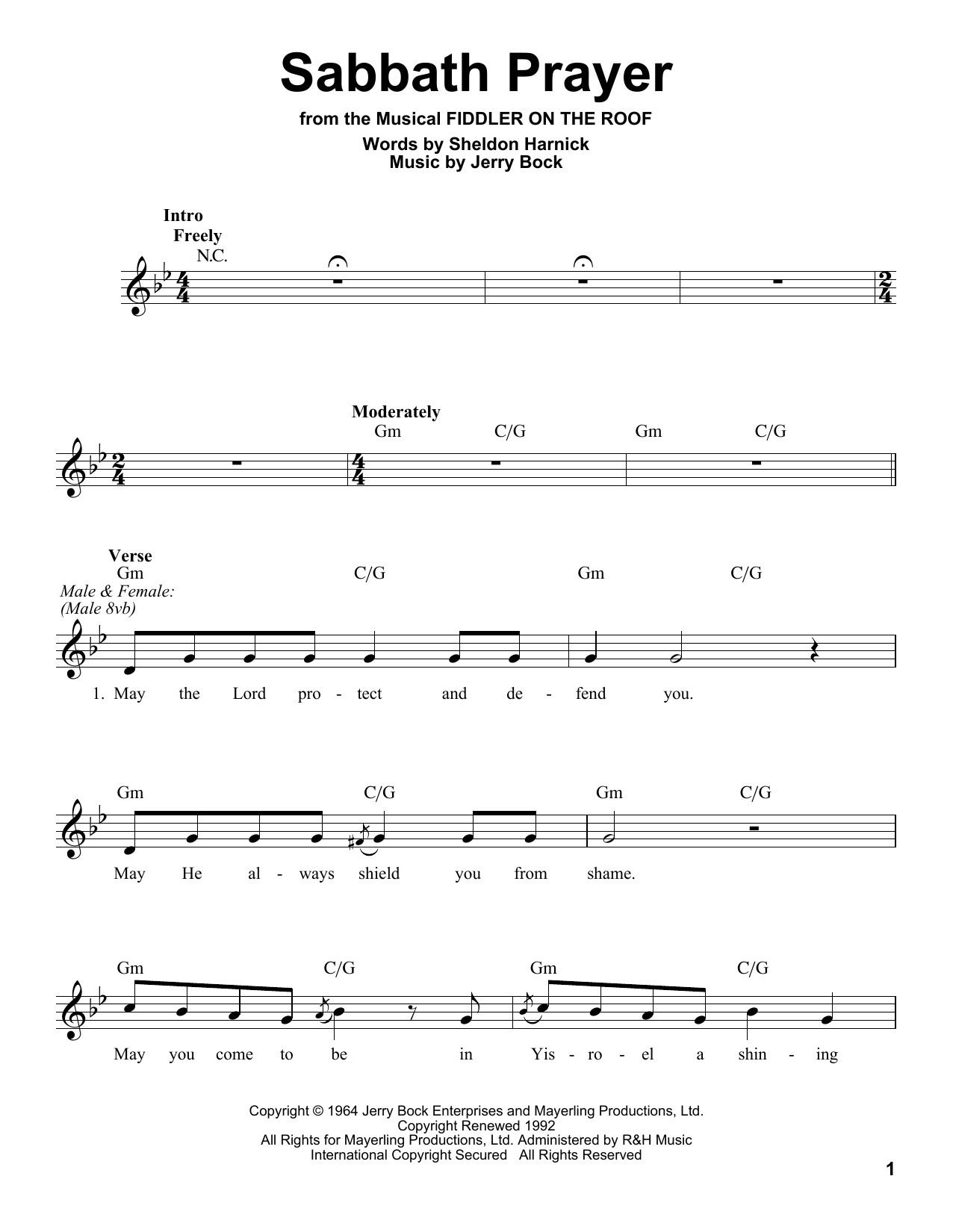 Sabbath Prayer