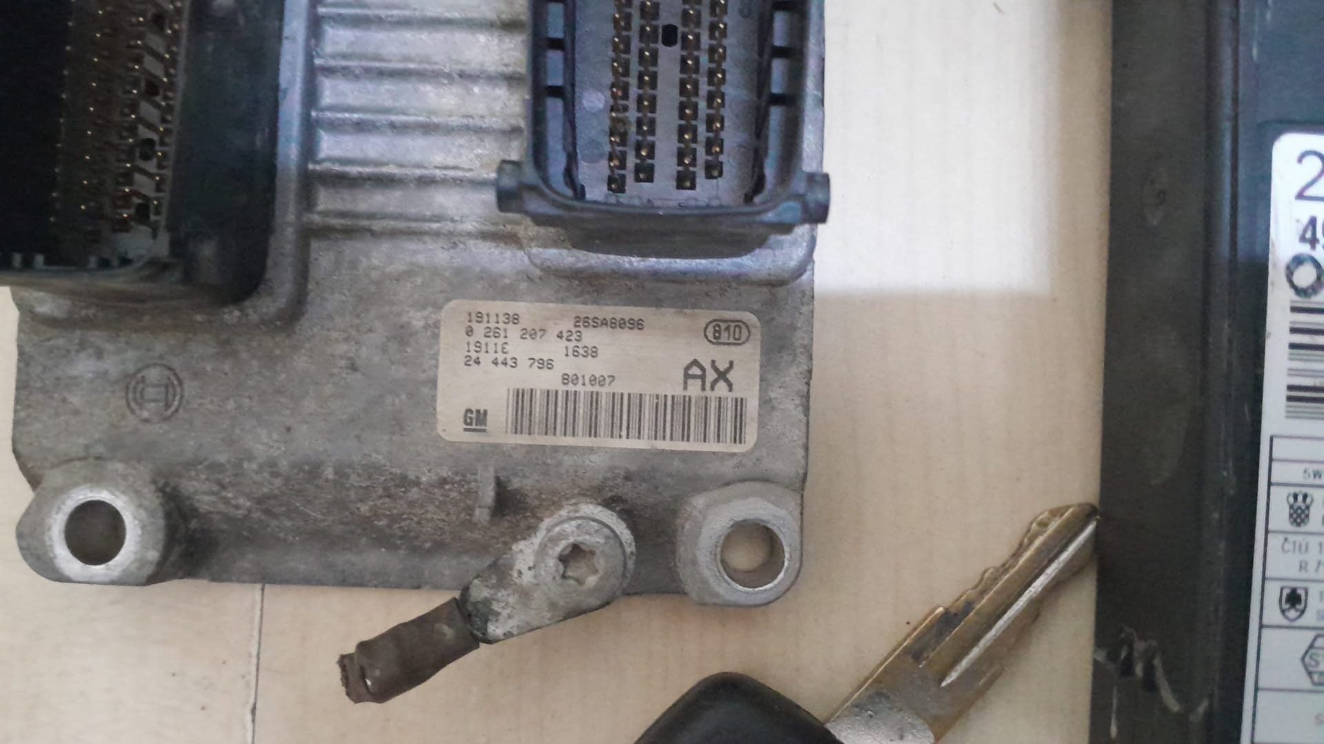 Kit pornire motor Opel Corsa C, 2002,1199CC,55KW,tip motor Z12XE. Cod 0261207423-24467903-2445098-ceas 09166814 FL