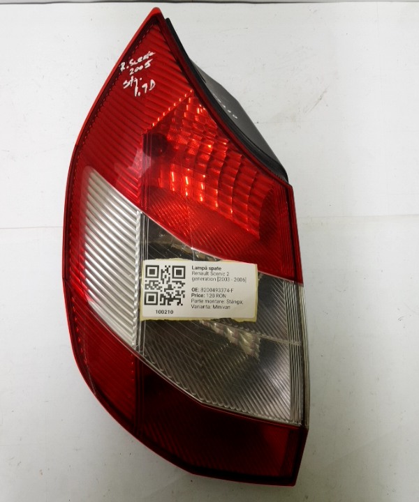 Lampă spate – Parte montare: Stânga, Varianta: Minivan – Renault Scenic 2 generation [2003 – 2006] Minivan 5-doors