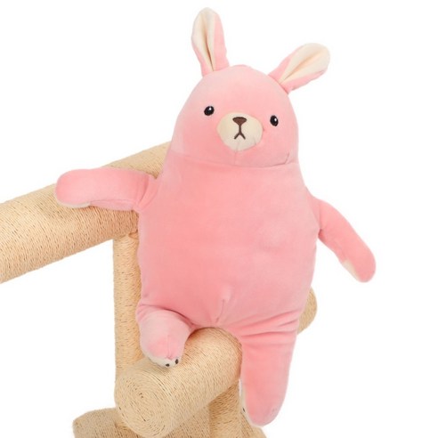 라움생 애착 인형 곰 토끼인형 모찌 귀여운 동물 큰 대형 신생아 아기 유아 수면 봉제 수제 핸드메이드 애착인형, 그레이, 1개