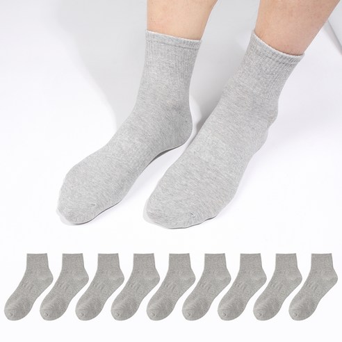 두발로 남성용 스포츠 오리지널 카바 양말 10켤레, 블랙