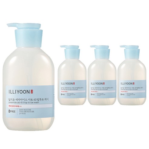 일리윤 세라마이드 아토 6.0 탑투토워시, 500ml, 4개