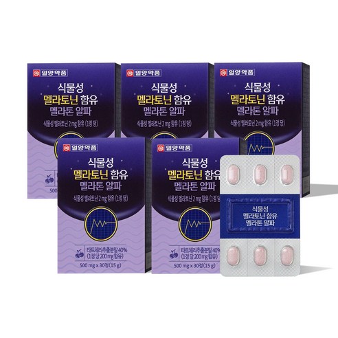 일양약품 식물성 멜라토닌 함유 멜라톤 알파, 4개, 30정