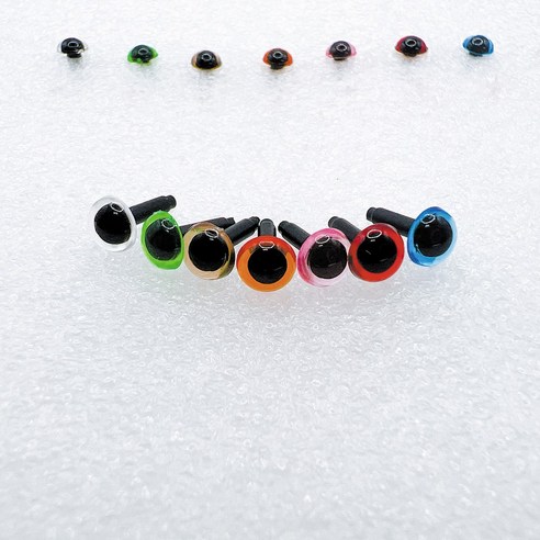 컬러 인형 눈 (4.5/6mm) 캣츠아이 모루 인형 만들기 눈 7가지 색상, 4.5mm, 투명, 5.레드, 1개