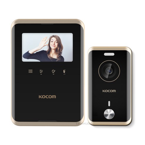코콤 신형 비디오폰 4.3인치 컬러LED 신형 KCV-R431E KOCOM, 블랙