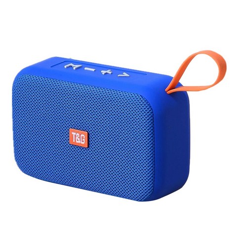 TG506 블루투스 스피커 미니 소형 휴대용 스피커 무선 사운드 바 야외 HIFI 서브 우퍼 스피커 지원 TF 카드 FM Aux, 1개, Blue