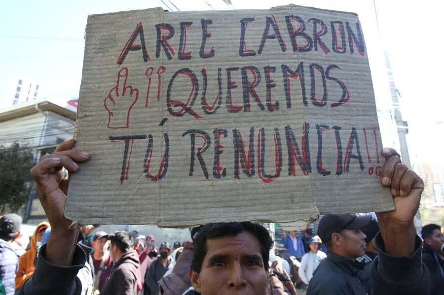 Los comerciantes en Bolivia protestan contra la «crisis económica» y el cierre de sus negocios Los comerciantes en Bolivia protestan contra la «crisis económica» y el cierre de sus negocios