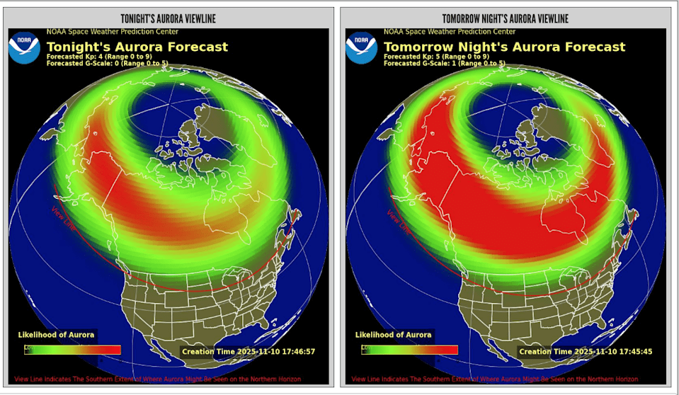 Northern lights could possibly be seen in 15 states this week Northern lights could possibly be seen in 15 states this week