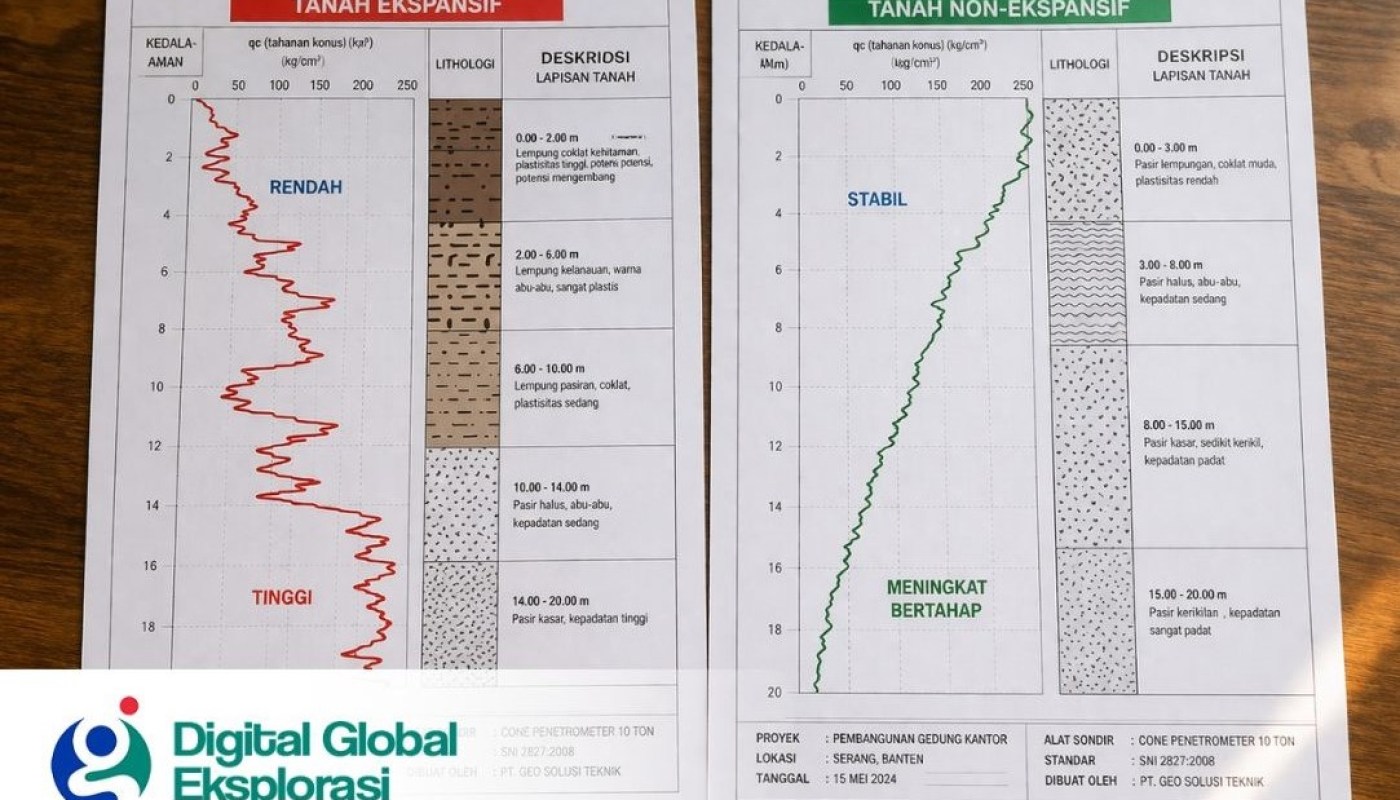 Cara Klasifikasi Tanah Ekspansif dan Non-Ekspansif Berdasarkan Data Sondir Terbaru 2026 Cara Klasifikasi Tanah Ekspansif dan Non-Ekspansif Berdasarkan Data Sondir Terbaru 2026