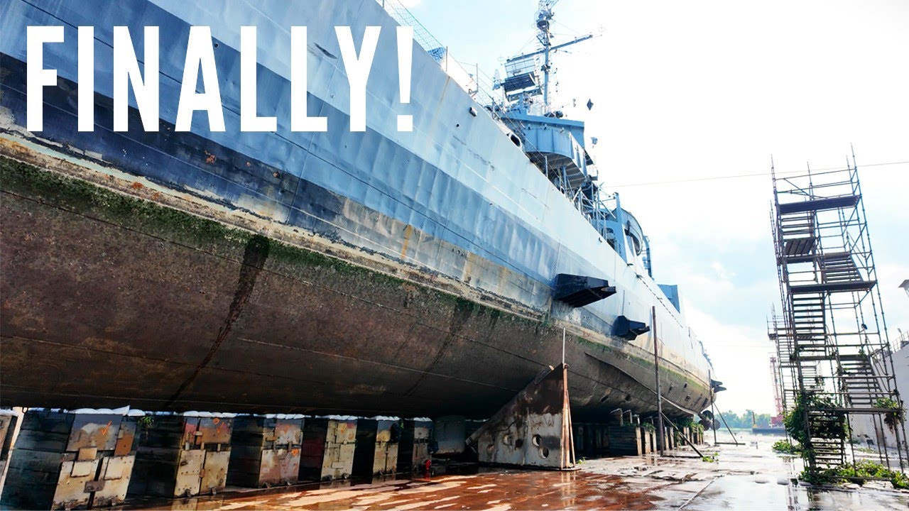 First Steps Inside USS KIDD’s Drydock (Drone and Ground First Steps Inside USS KIDD’s Drydock (Drone and Ground