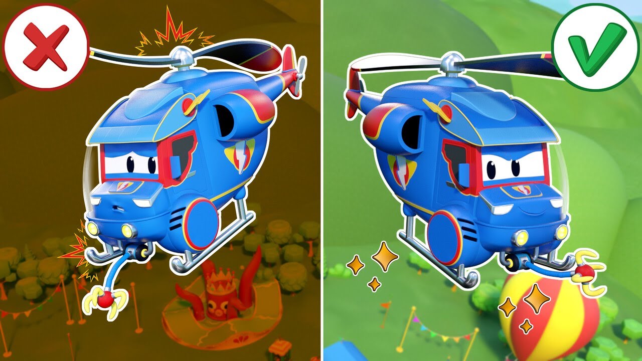 Oh no! SUPER HELICOPTER is HURT on rescue mission! | Car Oh no! SUPER HELICOPTER is HURT on rescue mission! | Car