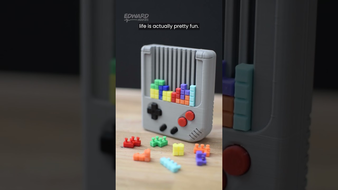 Mini Tetris Gameboy 3D Printed #shorts #3dprinting Mini Tetris Gameboy 3D Printed #shorts #3dprinting