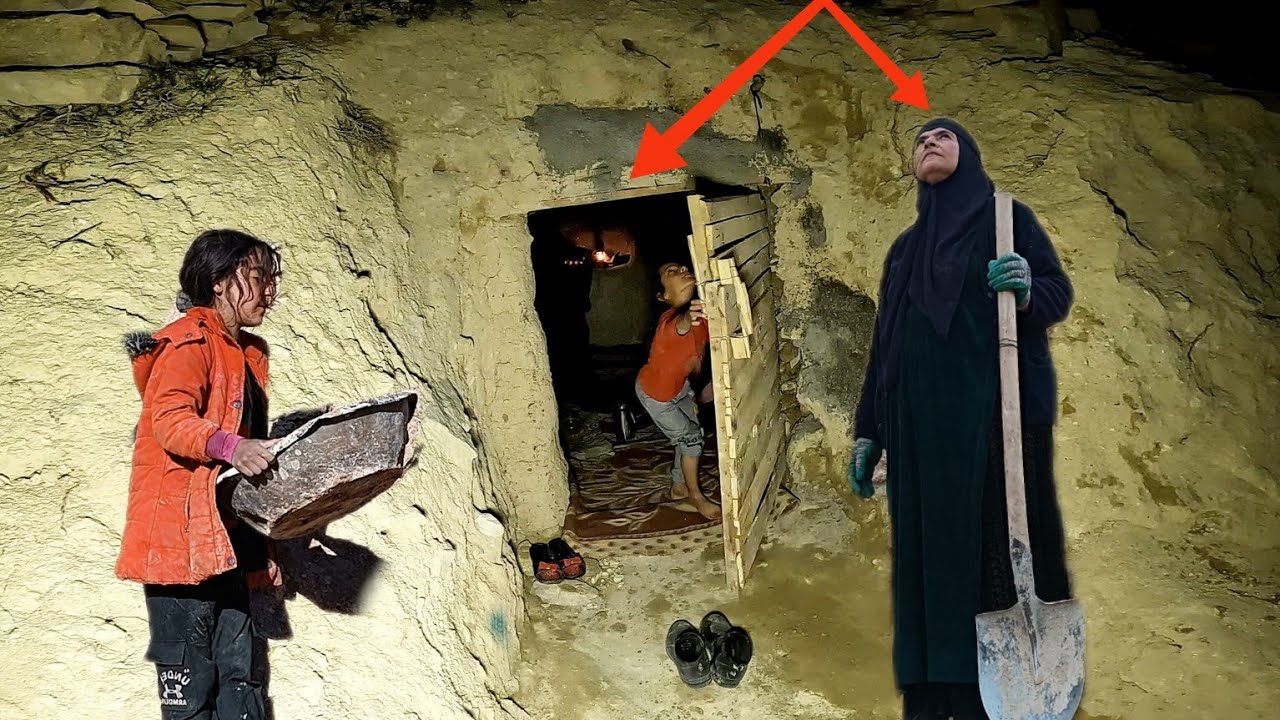 “Cave door repair by grandmother and two orphan girls: a “Cave door repair by grandmother and two orphan girls: a