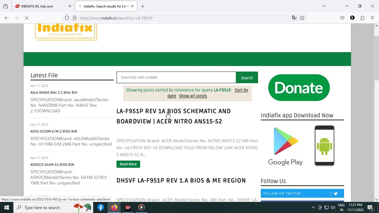 LA-F951P REV 1A BIOS SCHEMATIC AND BOARDVIEW | ACER LA-F951P REV 1A BIOS SCHEMATIC AND BOARDVIEW | ACER