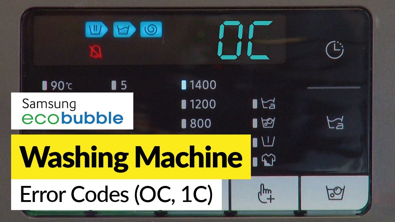 How to Fix Samsung ecobubble Washing Machine Error Codes How to Fix Samsung ecobubble Washing Machine Error Codes
