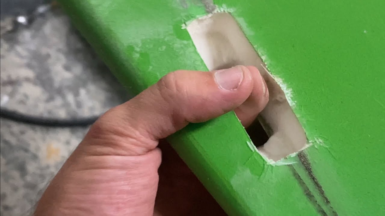 Surfboard repair. Never seen this before… Surfboard repair. Never seen this before…
