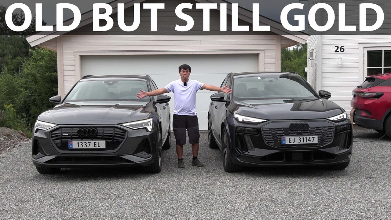 2024 Audi Q6 e-tron vs 2021 e-tron 55 side-by-side 2024 Audi Q6 e-tron vs 2021 e-tron 55 side-by-side