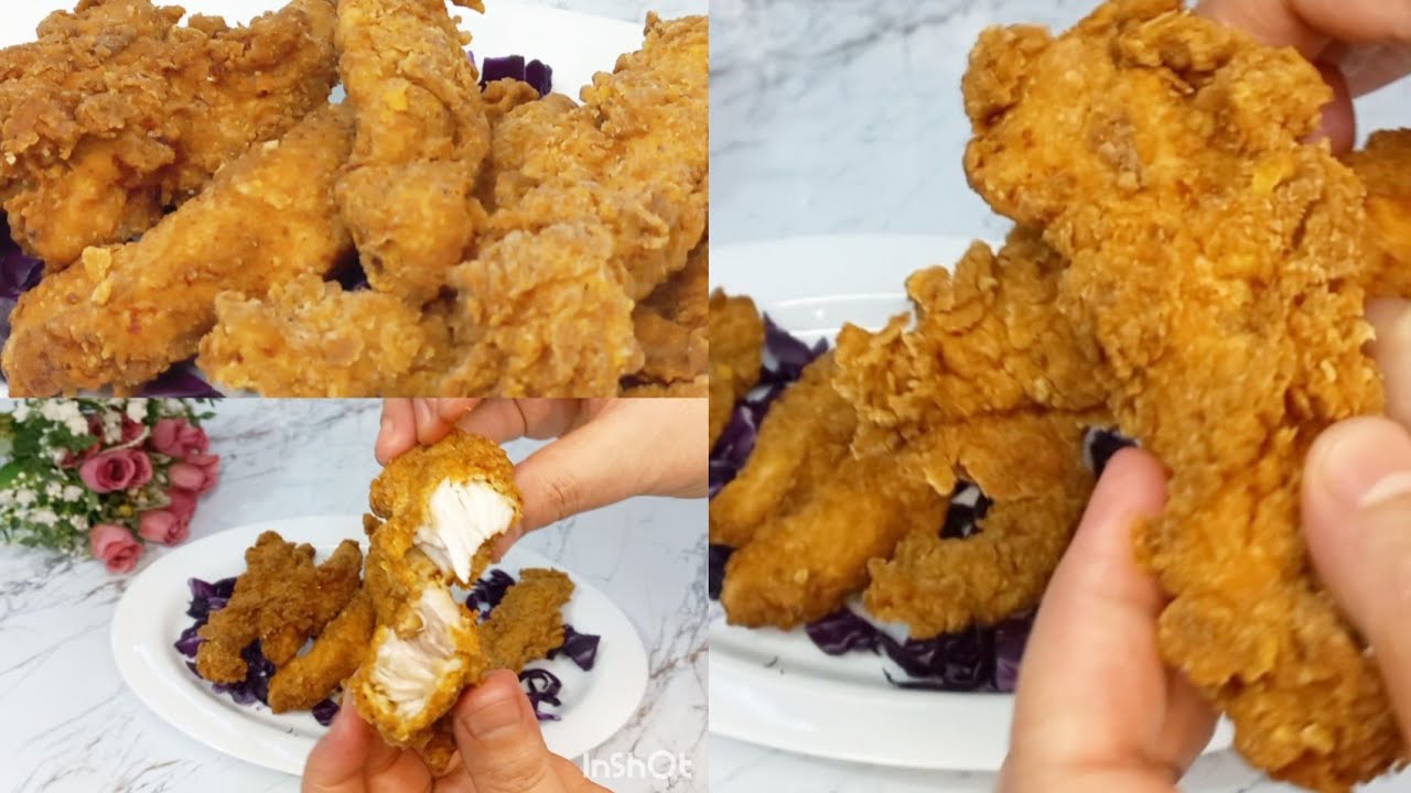 Crispy chicken strips with an amazing crunch Crispy chicken strips with an amazing crunch