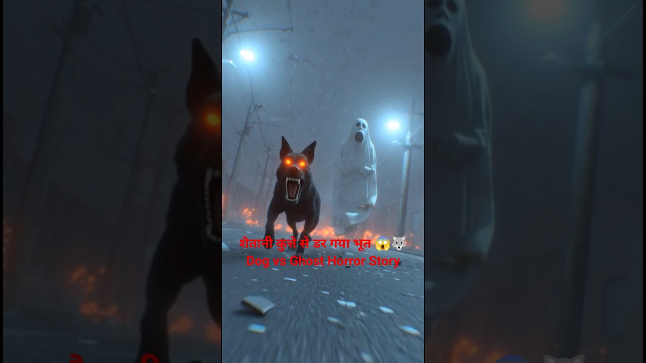 शैतानी कुत्ते से डर गया भूत 🐺Dog vs Ghost Horror Story #shorts #shortsfeed #horror #bhoot #reels #ai शैतानी कुत्ते से डर गया भूत 🐺Dog vs Ghost Horror Story #shorts #shortsfeed #horror #bhoot #reels #ai