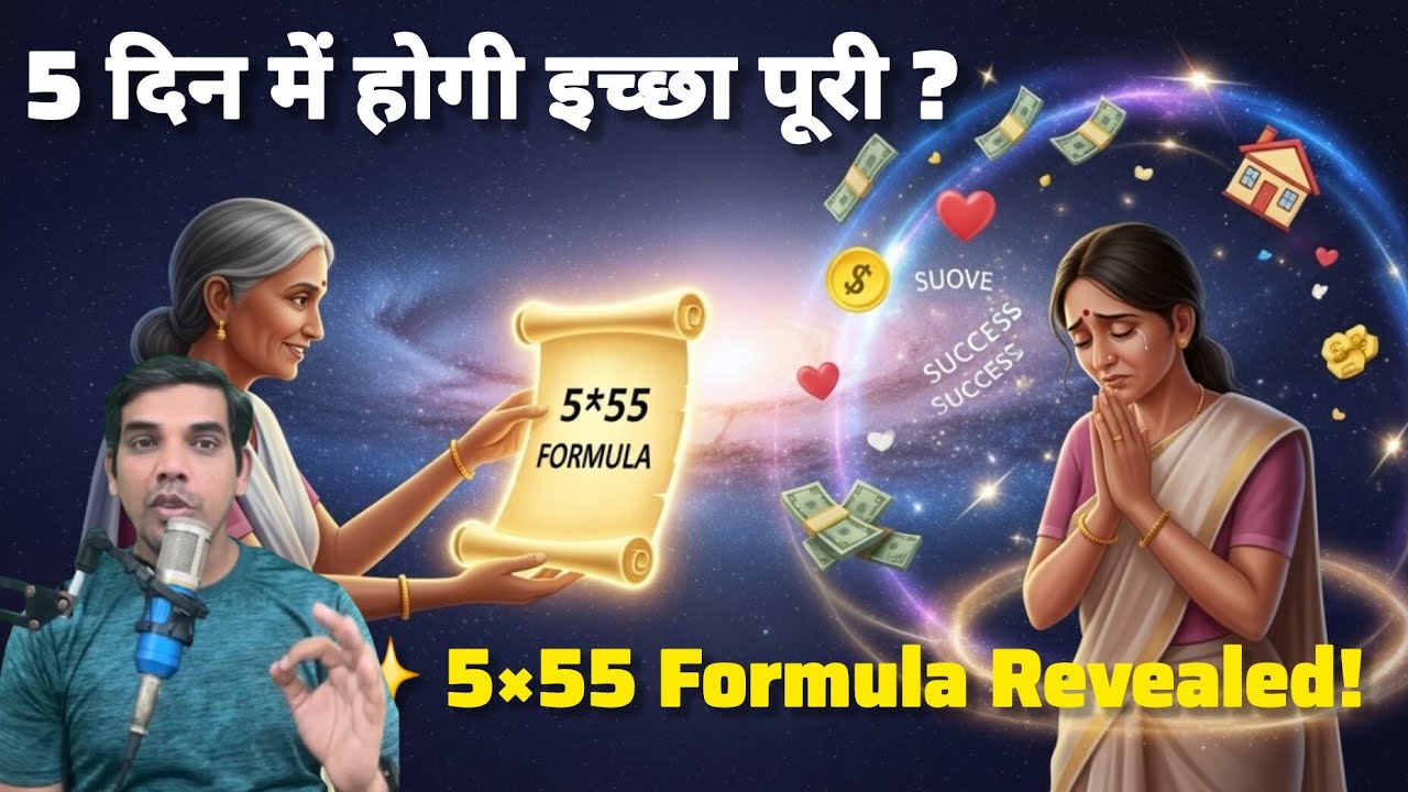 5×55 Manifestation Technique | 5 दिन में इच्छाएँ पूरी करने का राज़” 5×55 Manifestation Technique | 5 दिन में इच्छाएँ पूरी करने का राज़”