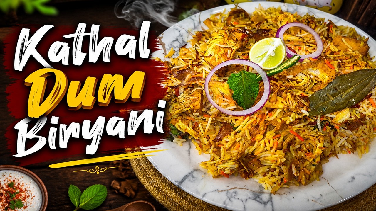 Kathal Dum Biryani Recipe | Jackfruit Biryani | Restaurant Style Veg Biryani Kathal Dum Biryani Recipe | Jackfruit Biryani | Restaurant Style Veg Biryani