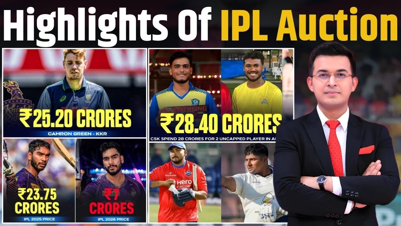 From Prashant Veer to Cameron Green: IPL 2026 Mini Auction Highlights @CricketBookOfficial From Prashant Veer to Cameron Green: IPL 2026 Mini Auction Highlights @CricketBookOfficial