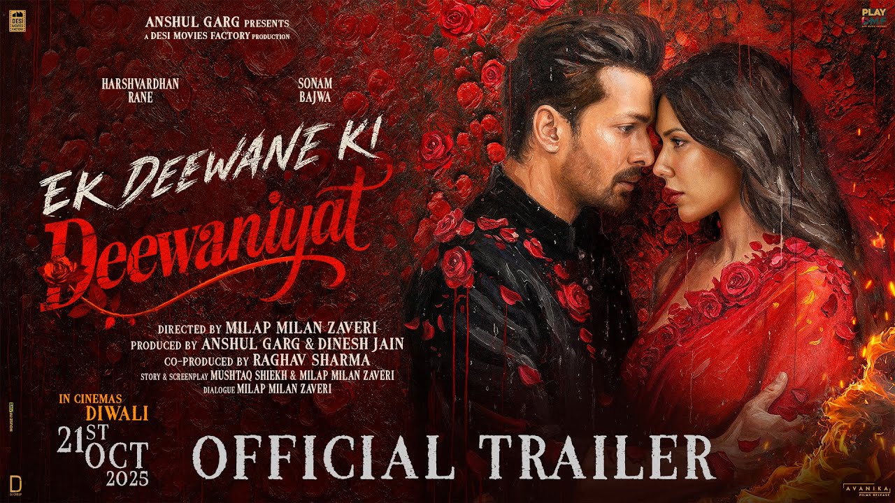EK DEEWANE KI DEEWANIYAT – Trailer | Harshvardhan & Sonam | Milap | Anshul | In Cinemas 21st October EK DEEWANE KI DEEWANIYAT – Trailer | Harshvardhan & Sonam | Milap | Anshul | In Cinemas 21st October