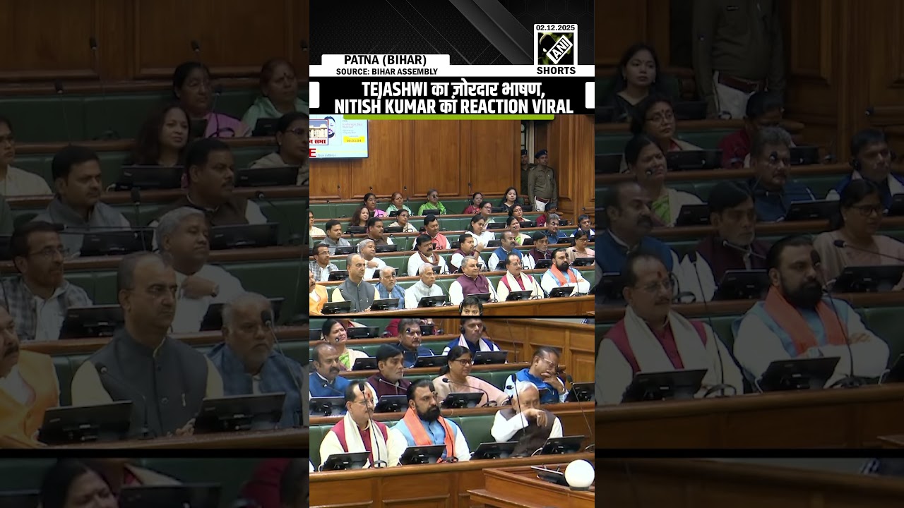 Bihar CM Nitish Kumar’s reaction again goes viral as Tejashwi Yadav’s speech draws attention Bihar CM Nitish Kumar’s reaction again goes viral as Tejashwi Yadav’s speech draws attention