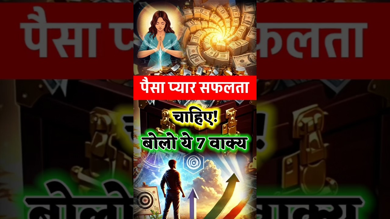 पैसा, प्यार , सफलता चाहिए? बस 7 चमत्कारी वाक्य बोलो | Powerful Affirmations#affirmations #universe पैसा, प्यार , सफलता चाहिए? बस 7 चमत्कारी वाक्य बोलो | Powerful Affirmations#affirmations #universe