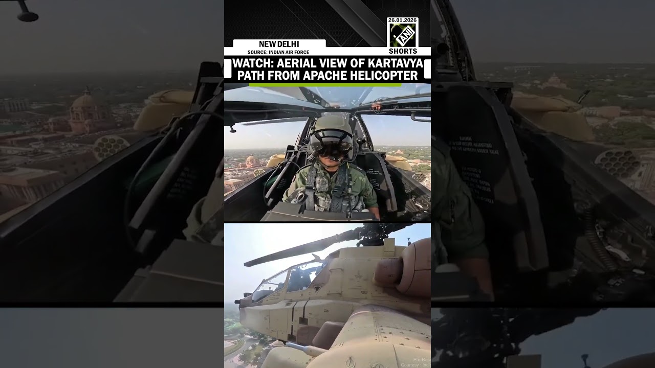77th Republic Day: Watch aerial view of Kartavya Path from apache helicopter 77th Republic Day: Watch aerial view of Kartavya Path from apache helicopter