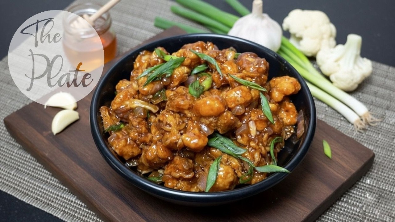 Honey Garlic Cauliflower | Veg Starter Recipe | The Plate Honey Garlic Cauliflower | Veg Starter Recipe | The Plate