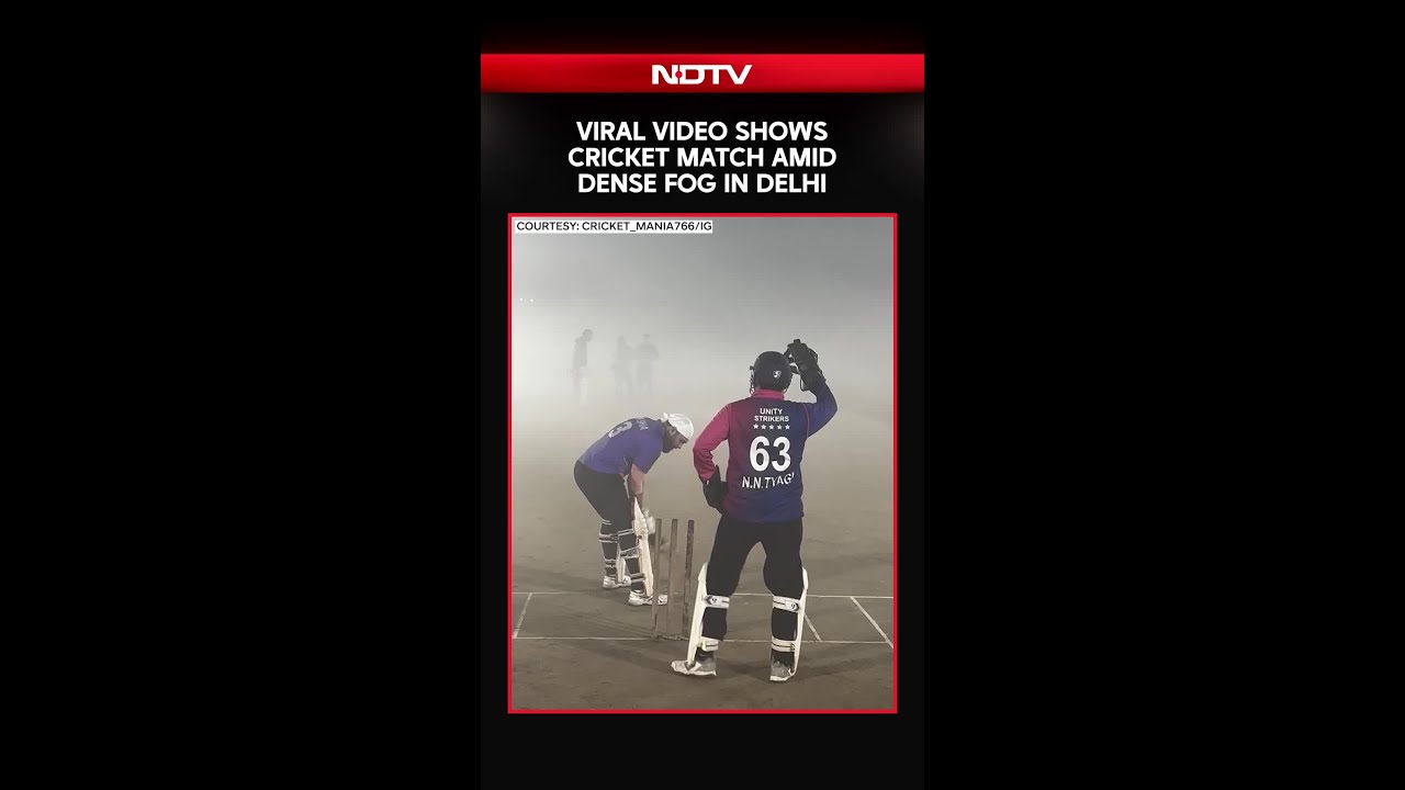 Viral Video Shows Cricket Match Amid Dense Fog In Delhi Viral Video Shows Cricket Match Amid Dense Fog In Delhi
