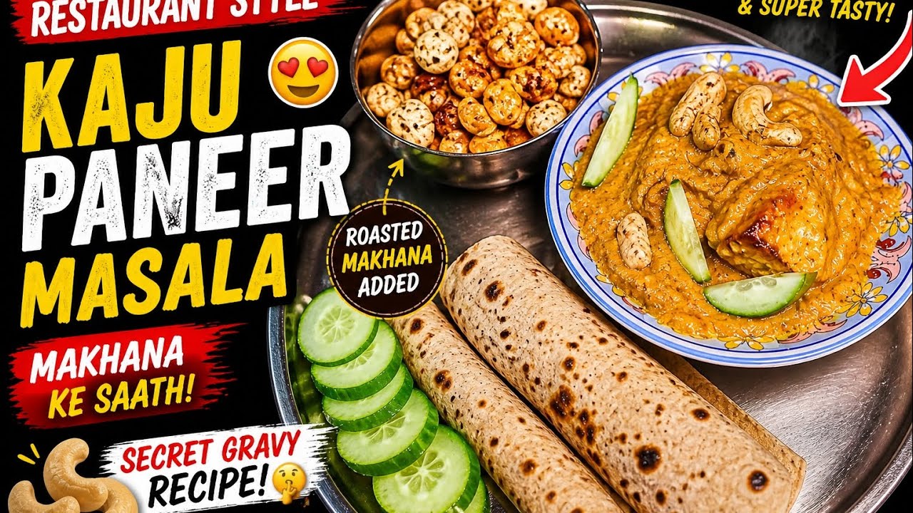 Restaurant Style Kaju Paneer Masala | Makhana Special Creamy Paneer Recipe Restaurant Style Kaju Paneer Masala | Makhana Special Creamy Paneer Recipe