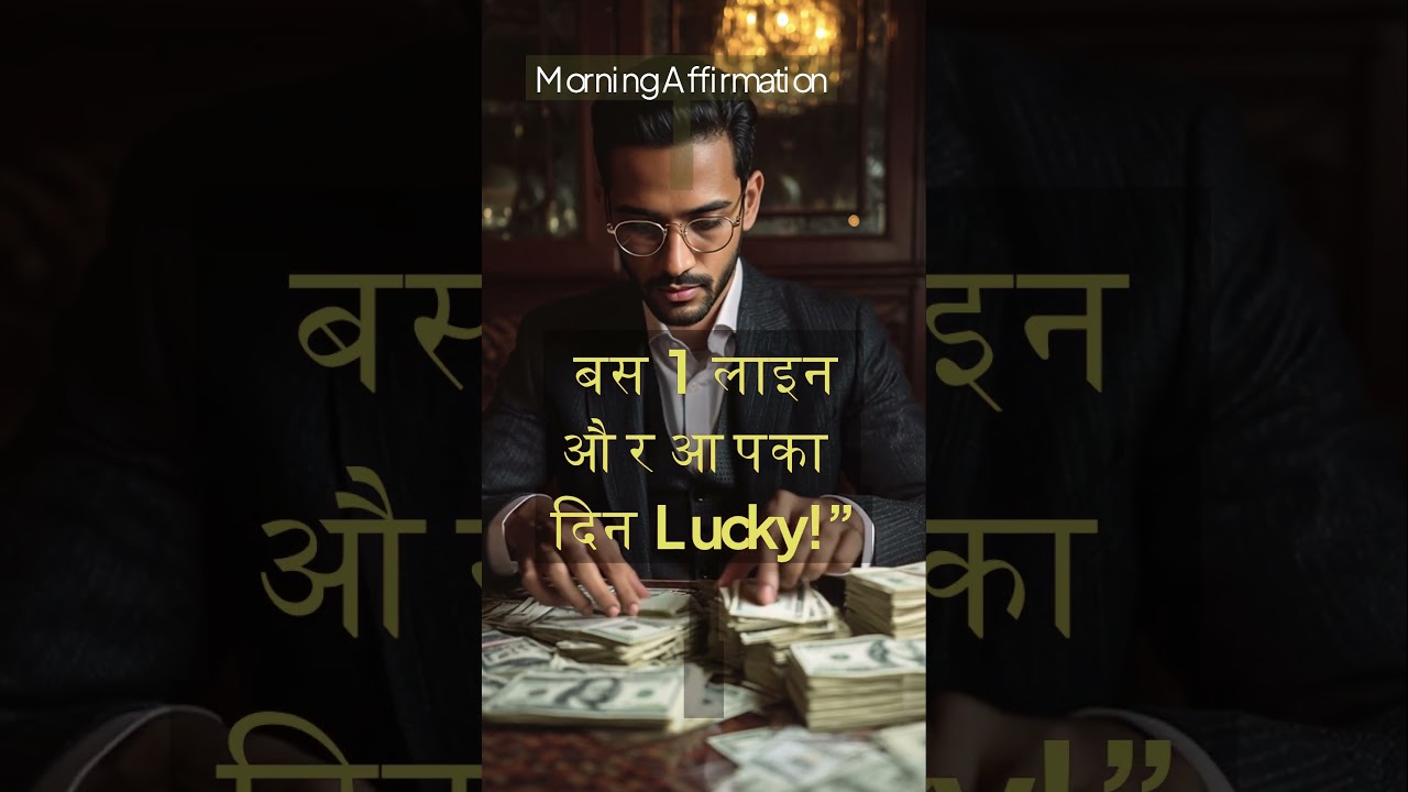 Morning Affirmation — बस 1 लाइन और आपका दिन Lucky! #MorningAffirmationsHindi #DailyMotivation Morning Affirmation — बस 1 लाइन और आपका दिन Lucky! #MorningAffirmationsHindi #DailyMotivation