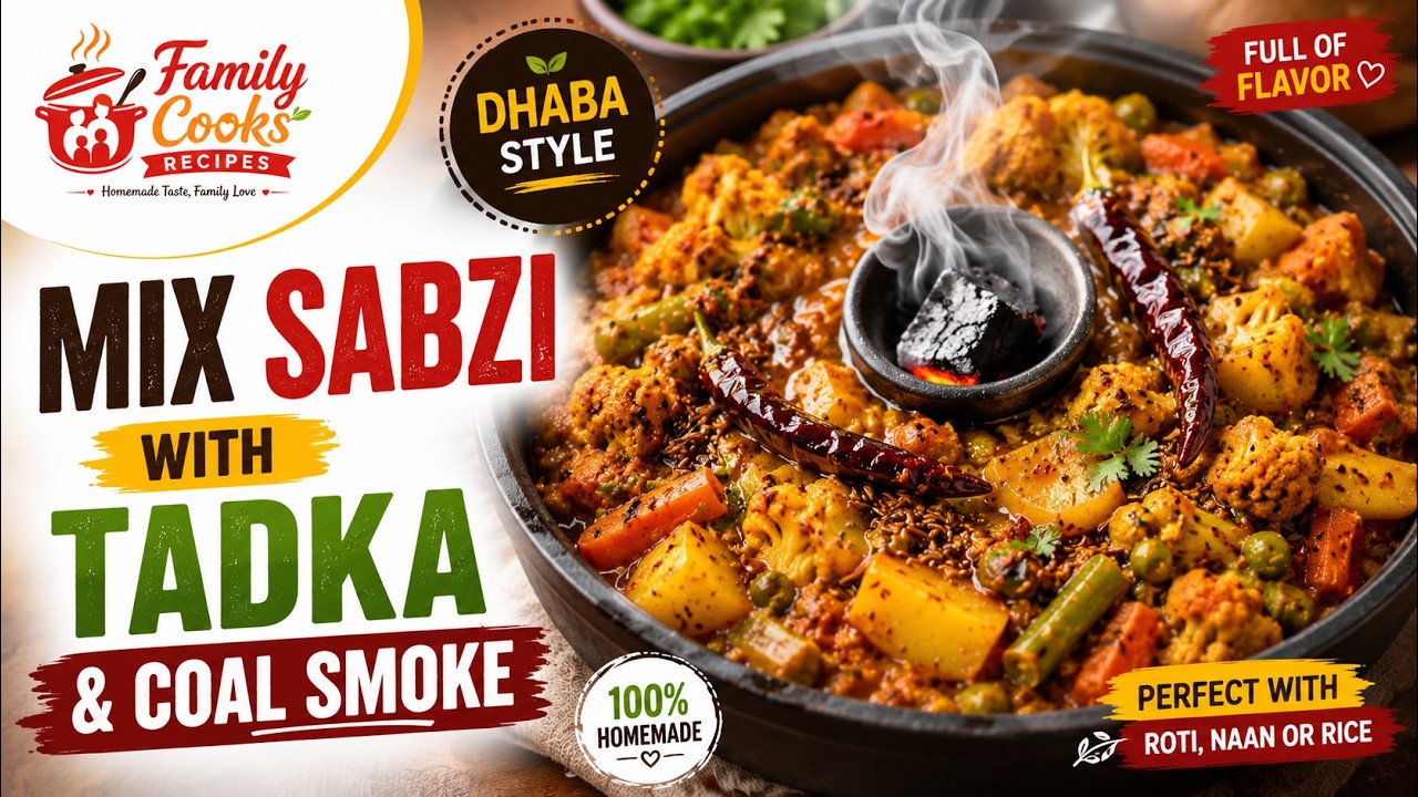 MIX VEG SABZI WITH TADKA & COAL SMOKE | HOW TO MAKE MIX VEG COALSMOKE MIX VEG SABZI MIX VEG SABZI WITH TADKA & COAL SMOKE | HOW TO MAKE MIX VEG COALSMOKE MIX VEG SABZI