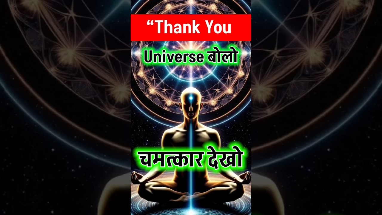 “Thank You Universe बोलो! चमत्कार देखो | Manifestation Secrets | #universe #motivation “Thank You Universe बोलो! चमत्कार देखो | Manifestation Secrets | #universe #motivation