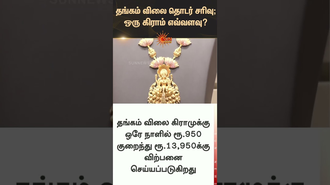 Gold price continues to fall | Today Gold Price | Chennai | Silver Rate | Latest news | Sunnews Gold price continues to fall | Today Gold Price | Chennai | Silver Rate | Latest news | Sunnews