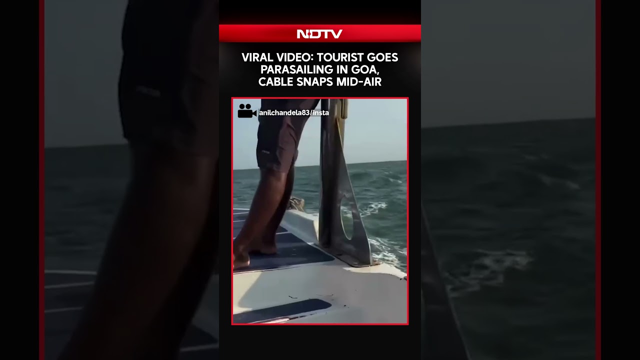 Viral Video: Tourist Goes Parasailing In Goa, Cable Snaps Mid-Air Viral Video: Tourist Goes Parasailing In Goa, Cable Snaps Mid-Air