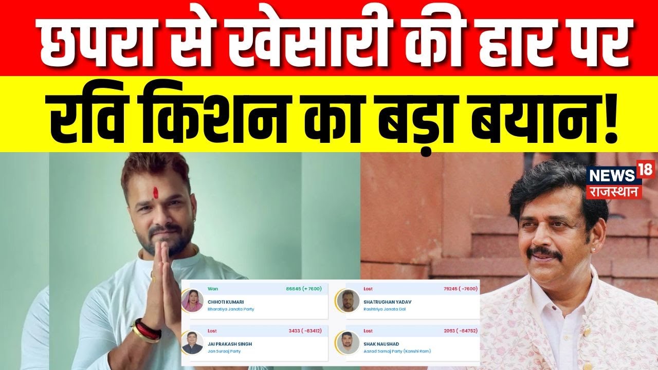 khesari lal yadav election result: रवि किशन का खेसारी की हार पर बड़ा बयान, जानिए क्या बोले? | N18V khesari lal yadav election result: रवि किशन का खेसारी की हार पर बड़ा बयान, जानिए क्या बोले? | N18V