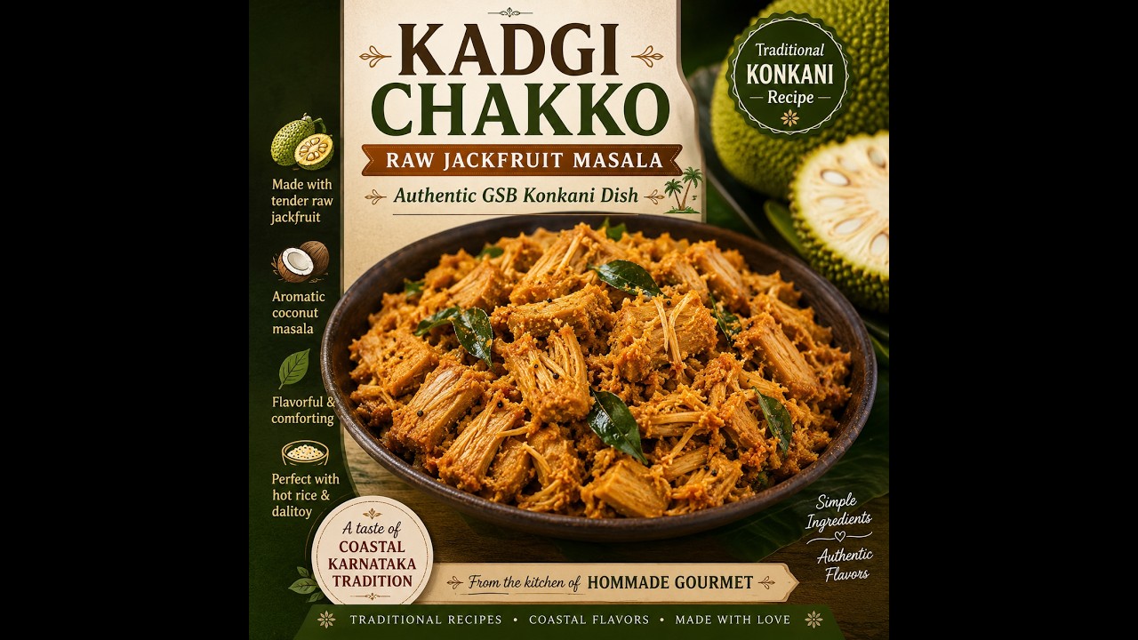 Kadgi Chakko Recipe | Authentic GSB Konkani Raw Jackfruit Masala Kadgi Chakko Recipe | Authentic GSB Konkani Raw Jackfruit Masala