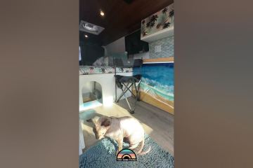 DIY Chevy Camper w/ Beach Inspired Countertops  DIY Chevy Camper w/ Beach Inspired Countertops