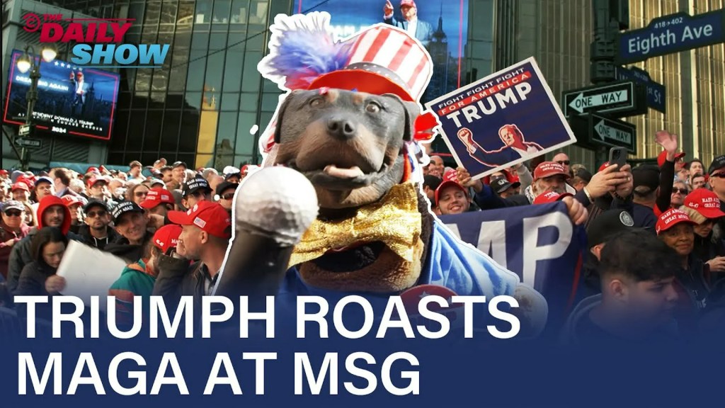 Watch Triumph the Insult Comic Dog Roast Trump Supporters at the MSG Rally Watch Triumph the Insult Comic Dog Roast Trump Supporters at the MSG Rally